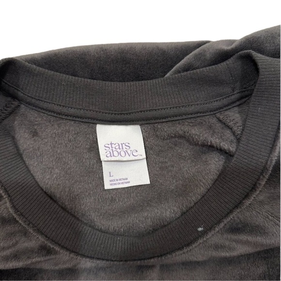 Wild Fable Long Sleeve Fuzzy Long Sleeve Loungewear Gray Top Size L - Picture 5 of 5